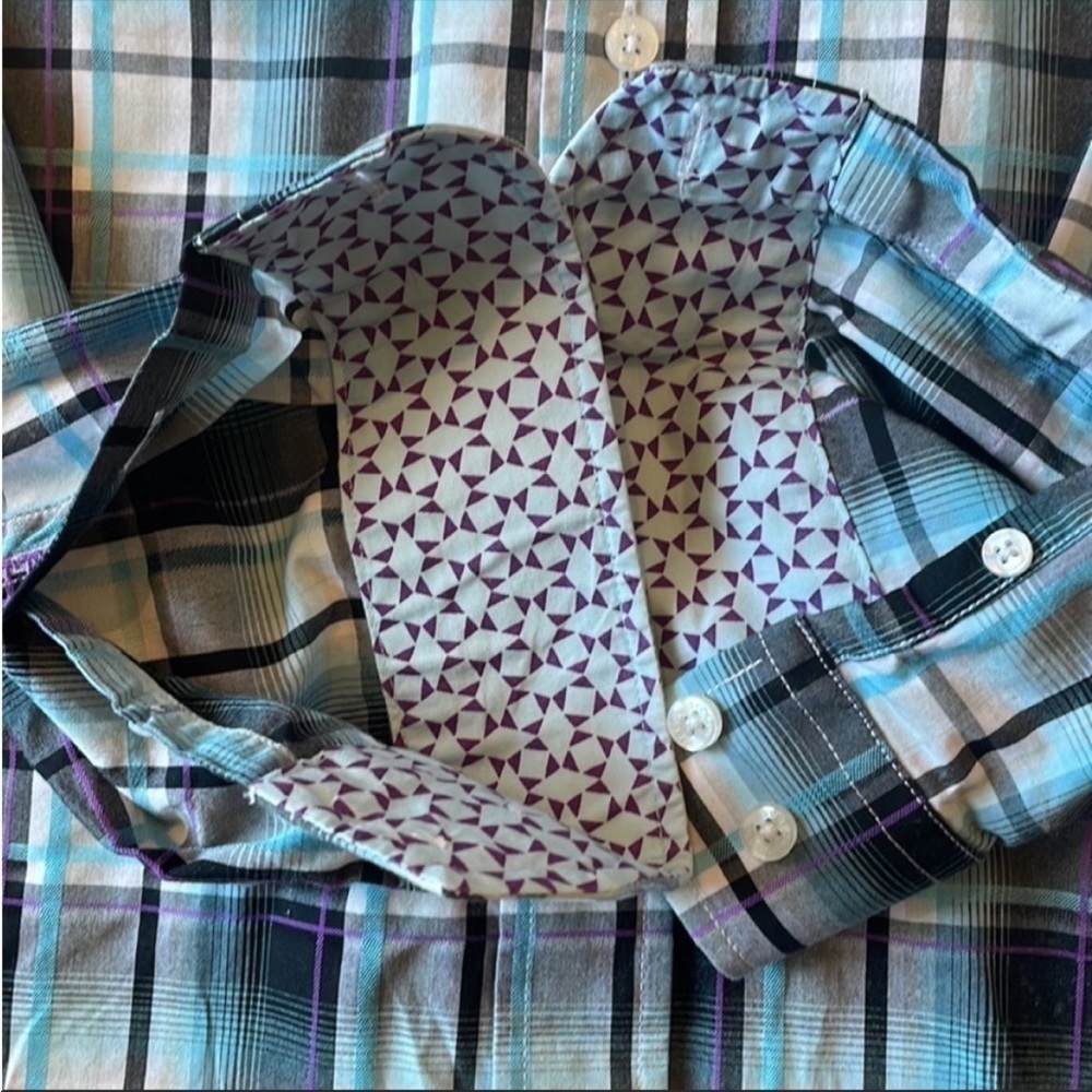 Stetson Mens XL Plaid Western Style Shirt - Picture 6 of 6